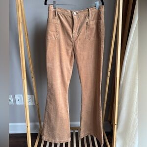 Frame Denim Beige Corduroy Flare Pants